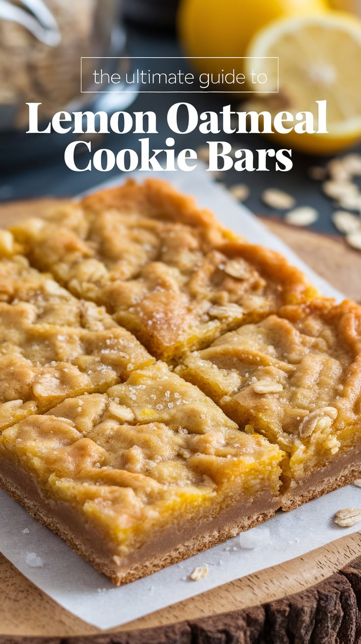 Enjoy the perfect blend of flavors in Lemon Oatmeal Cookie Bars, where zesty lemon meets hearty oats for a refreshing twist on a classic treat. These easy-to-make bars are ideal for snacking, dessert, or a bright start to your day.