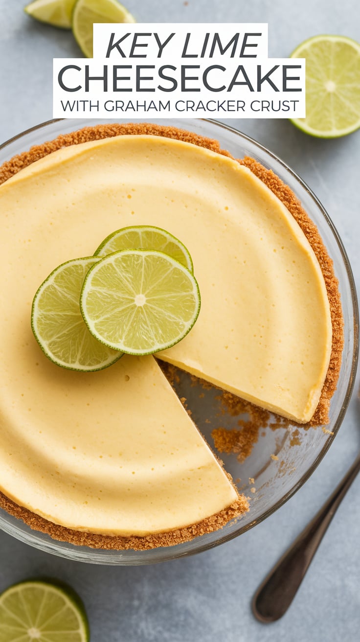 Key Lime Cheesecake With Graham Cracker Crust A Delicious Treat Key Lime Cheesecake With Graham Cracker Crust A Delicious Treat