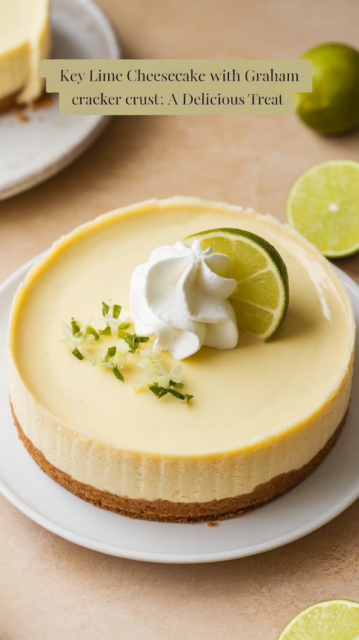 Key Lime Cheesecake With Graham Cracker Crust A Delicious Treat Key Lime Cheesecake With Graham Cracker Crust A Delicious Treat
