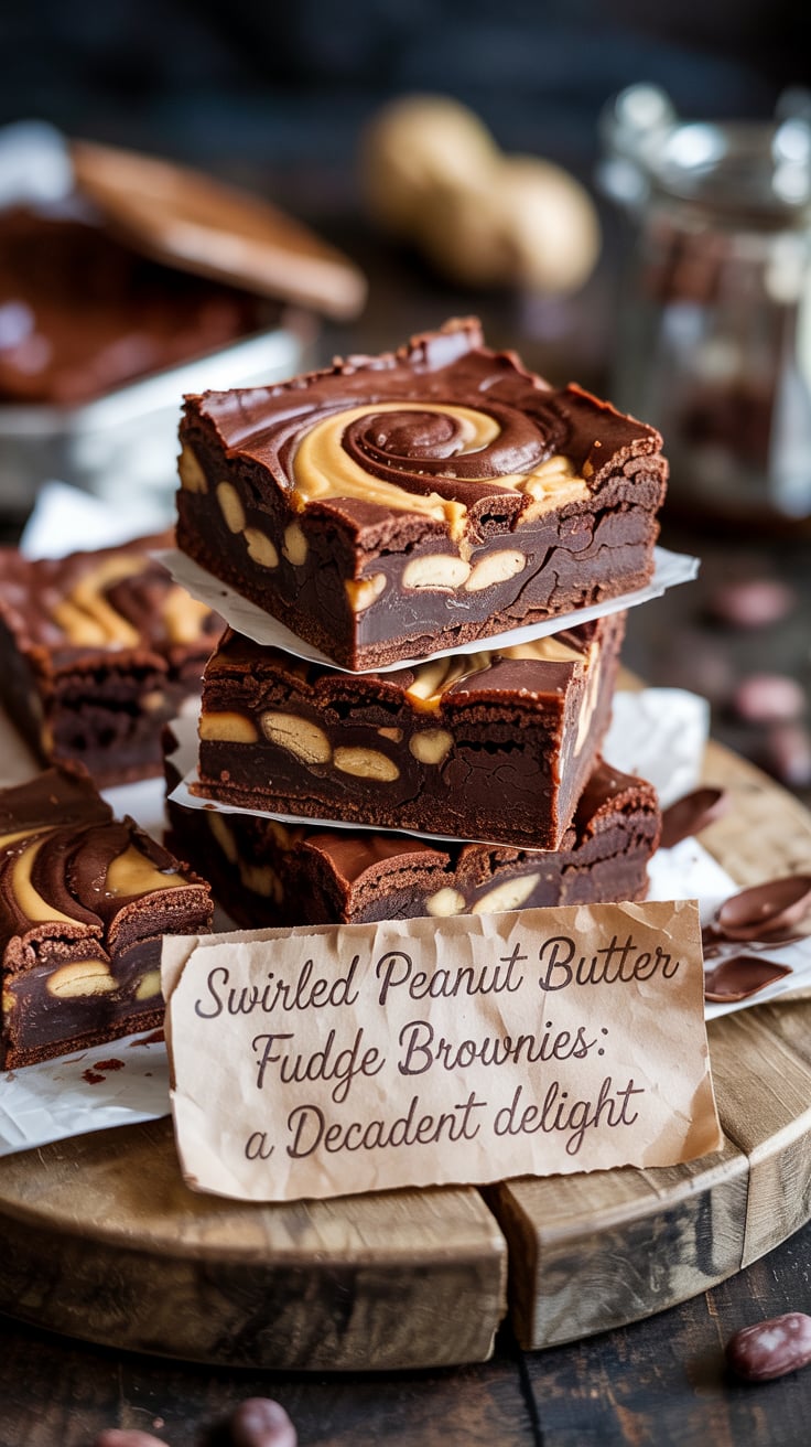 Dive into the world of decadence with swirled peanut butter fudge brownies that are as easy to make as they are to devour. This recipe will quickly become a favorite in your home, ideal for any occasion.