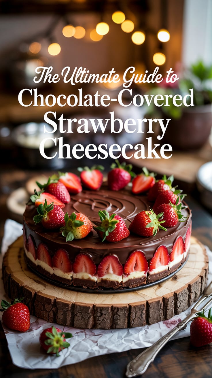 Whether it's a special celebration or a sweet treat for yourself, this Chocolate-Covered Strawberry Cheesecake is sure to please. Dive in and elevate your dessert game with this irresistibly delicious recipe!