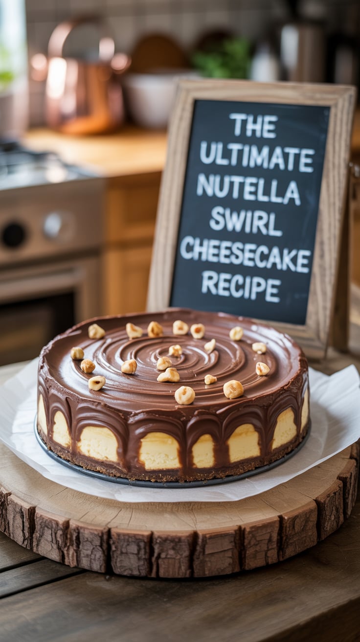 Dive into the luxurious world of Nutella Swirl Cheesecake, where creamy decadence meets irresistible chocolate-hazelnut swirls. This recipe promises not just a dessert, but an experience that will have your taste buds dancing and your guests begging for the recipe.