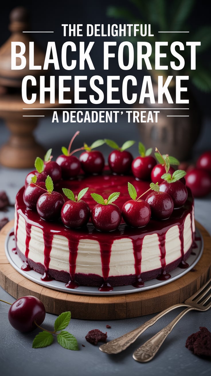Discover the enchanting layers of Black Forest Cheesecake, a dessert that brings together rich chocolate, creamy cheesecake, and tangy cherries in a stunning presentation. This guide will show you how to create a treat that’s not only indulgent but also a visual masterpiece, perfect for special occasions.