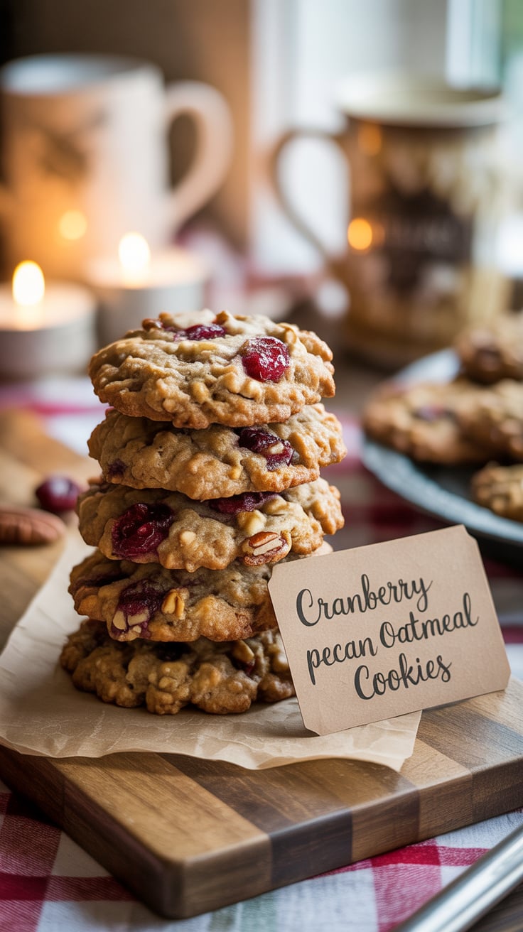 Step into the festive season with Cranberry Pecan Oatmeal Cookies that capture the essence of holiday baking. With tart cranberries and crunchy pecans nestled within hearty oats, these cookies are a delicious blend of sweet and savory, perfect for any celebration.