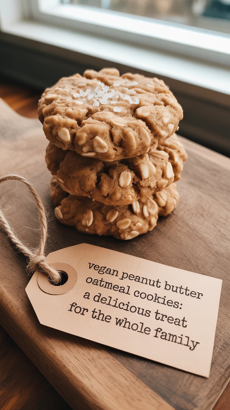 Discover guilt-free indulgence with these Vegan Peanut Butter Oatmeal Cookies that are both wholesome and delicious. Made with simple ingredients, they provide a perfect balance of nutrients and flavor, making them an instant family favorite.