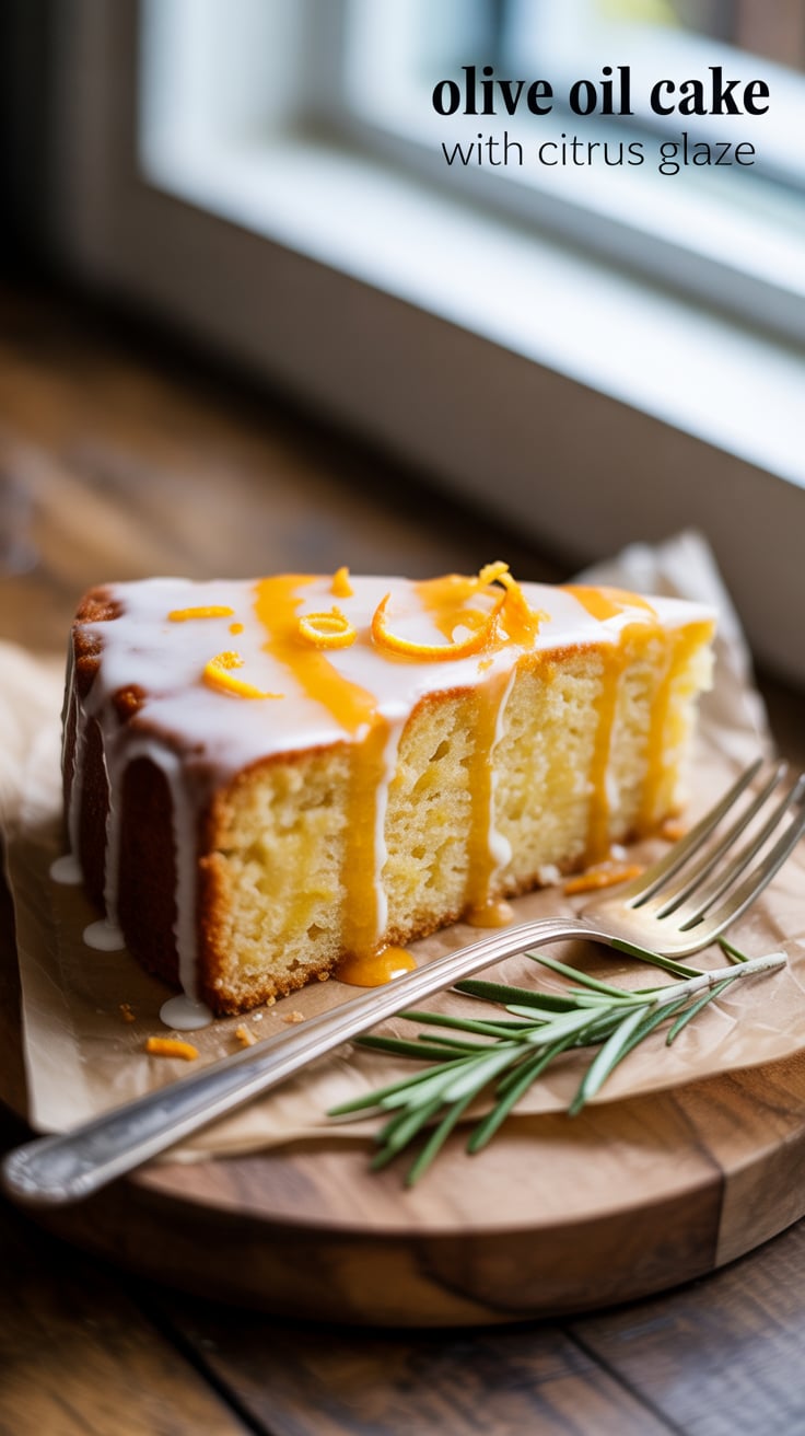 Experience the light and airy delights of Olive Oil Cake, where the rich flavor of high-quality olive oil meets the vibrant essence of citrus. This unique dessert is sure to impress, adding a touch of sophistication to any gathering.