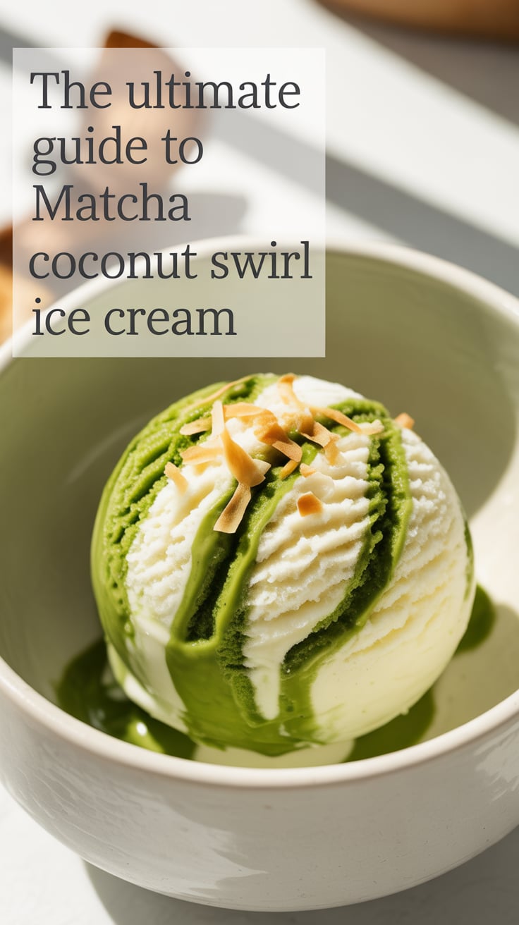 This recipe not only highlights the unique flavors of matcha and coconut but also showcases the art of swirling, creating a gorgeous presentation. Perfect for impressing guests or simply treating yourself, this ice cream will elevate your dessert game to new heights.