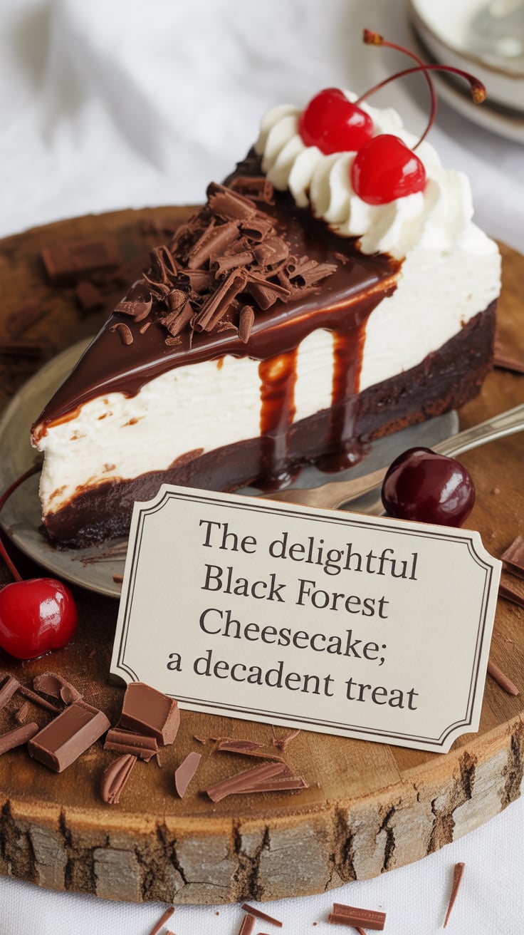 Imagine a velvety cheesecake nestled between layers of chocolate cake, all adorned with luscious whipped cream and juicy cherries. With step-by-step instructions, you’ll learn to master the art of balancing flavors and textures, making each bite a heavenly experience.