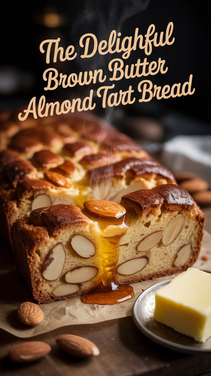 Indulge in the rich, nutty flavors of Brown Butter Almond Tart Bread, where the deep, caramelized notes of brown butter elevate every bite. This unique twist on traditional bread offers a delightful treat that is both sophisticated and comforting.