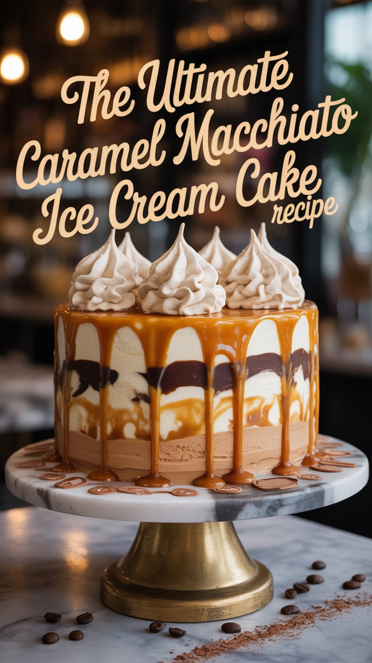 Discover how easy it is to create this decadent treat with simple ingredients and straightforward steps. The guide walks you through crafting layers of coffee-flavored ice cream, drizzled with luscious caramel and topped with whipped cream, ensuring your cake is both impressive and delicious.