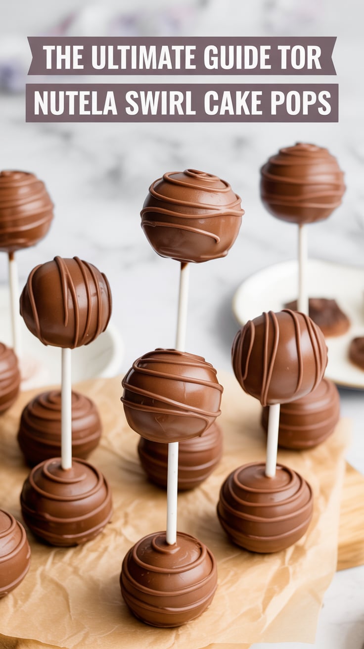 Transform your dessert table with these stunningly decorated cake pops that are as beautiful as they are delicious. Learn how to create eye-catching designs that highlight the irresistible Nutella swirls, making them a standout treat for any occasion.
