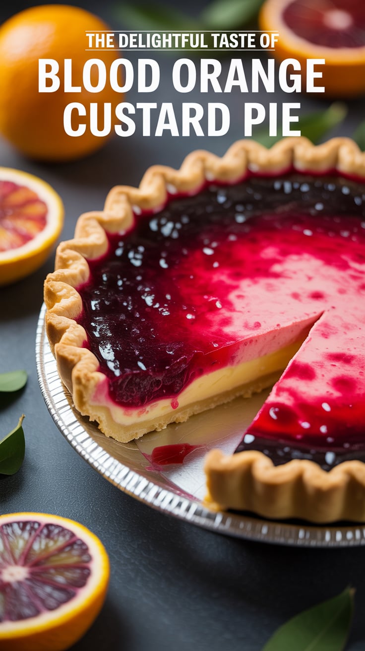 Experience a burst of vibrant flavors with Blood Orange Custard Pie, a dessert that beautifully marries tangy citrus with a smooth, creamy filling. This unique pie offers a refreshing twist, perfect for impressing guests or treating yourself to something special.