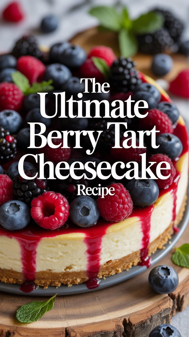 Immerse yourself in the delightful world of Berry Tart Cheesecake, where creamy cheesecake meets the vibrant flavors of fresh berries. This stunning dessert is a true celebration of seasonal fruit, delivering a burst of color and flavor that will leave your guests in awe.