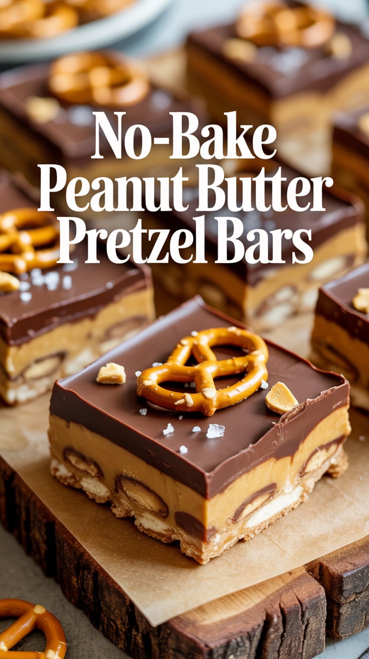 Treat yourself to a crunchy, sweet delight that requires no baking and delivers maximum flavor. These No-Bake Peanut Butter Pretzel Bars combine the salty crunch of pretzels with creamy peanut butter, creating a perfect balance that's hard to resist.