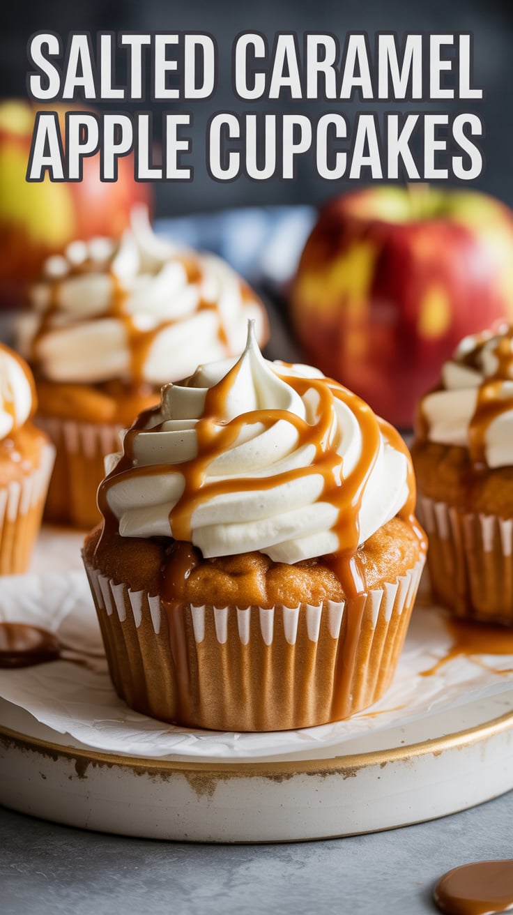 Indulge in the sweet and savory delight of Salted Caramel Apple Cupcakes, where the classic flavors of fall come together in a scrumptious dessert. Each cupcake is filled with tender apple pieces and topped with a luscious caramel frosting that will remind you of autumn afternoons spent apple picking.