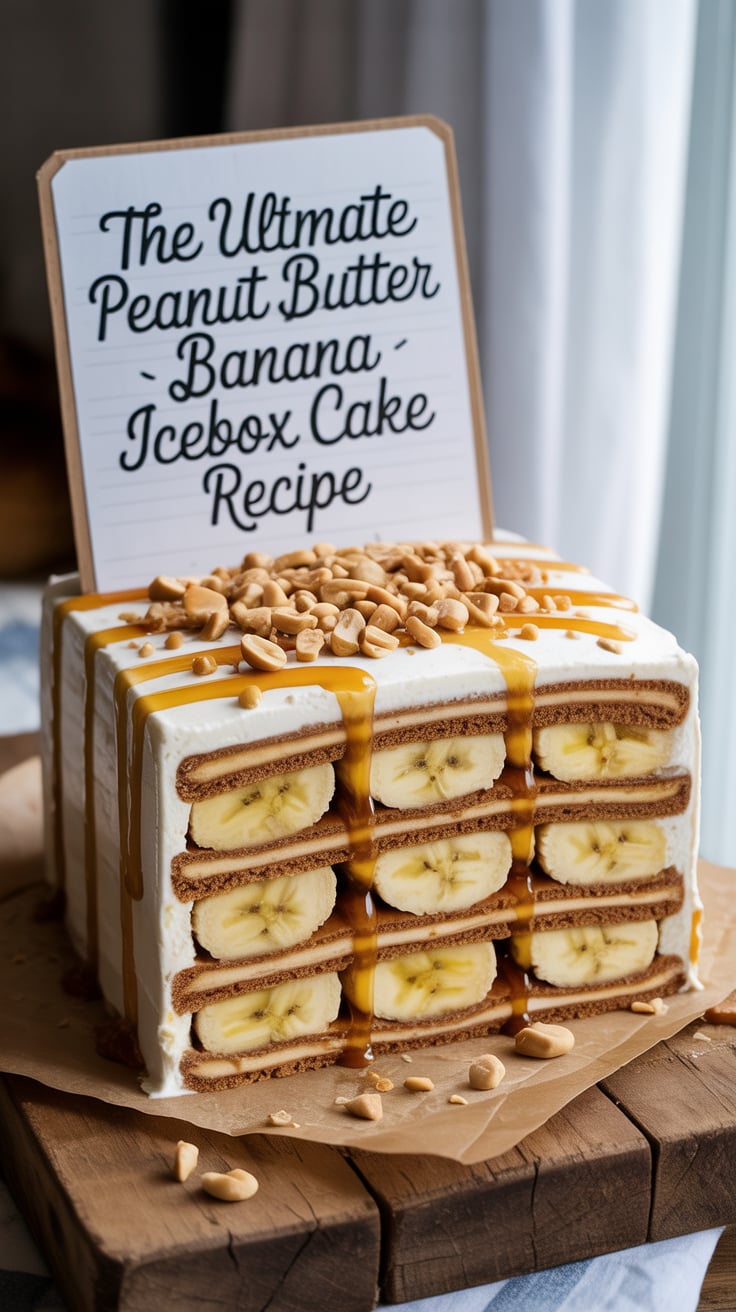 Experience the harmonious layers of peanut butter whipped cream, fresh banana slices, and soft graham crackers, all combining to create a rich and satisfying dessert. Each bite is a sweet celebration of flavor and texture, making it a hit at any gathering or family dinner.