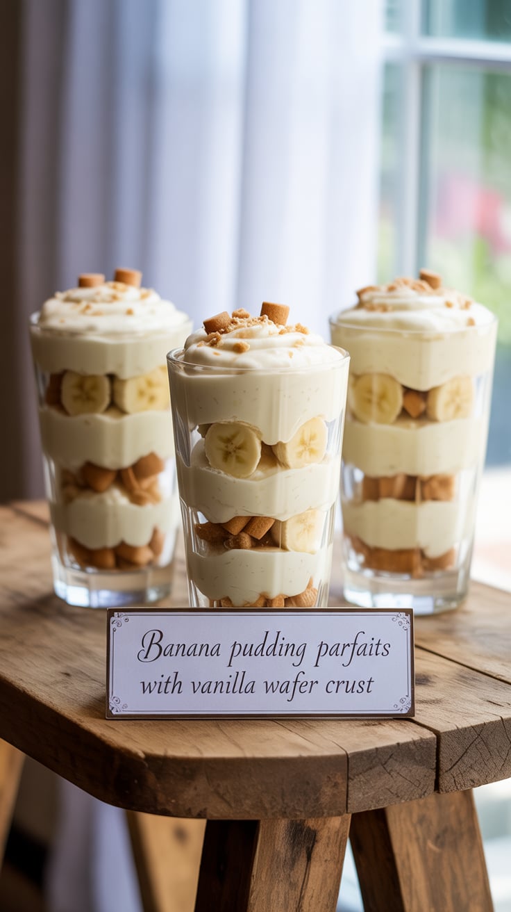 Discover the art of building these layered treats, where each spoonful reveals a delightful combination of textures. The creamy pudding, fresh banana slices, and crunchy wafer crumble create a delightful symphony that will keep you coming back for more.