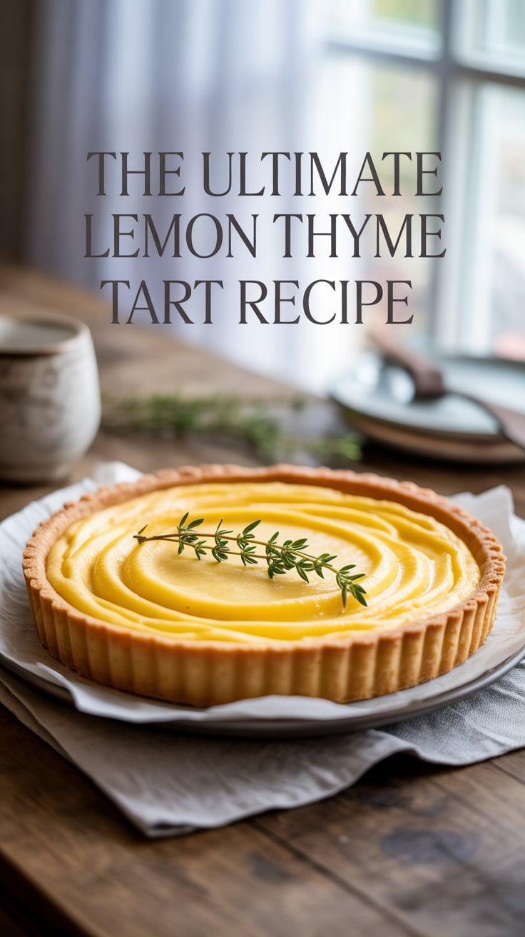 Picture a buttery, flaky crust enveloping a creamy filling that balances sweetness with bright acidity. Each bite offers a burst of flavor, beautifully enhanced by the subtle herbal notes of thyme, making this tart not only delicious but also a conversation starter at your table.