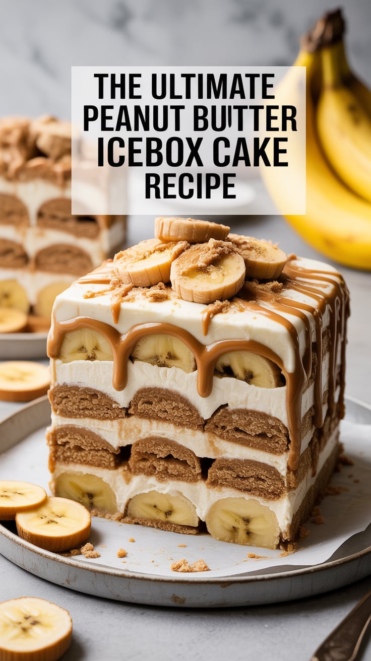 Elevate your dessert game by customizing this cake with additional toppings or a drizzle of chocolate. Dive into The Ultimate Peanut Butter Banana Icebox Cake and discover how simple ingredients can create an unforgettable treat that everyone will adore.