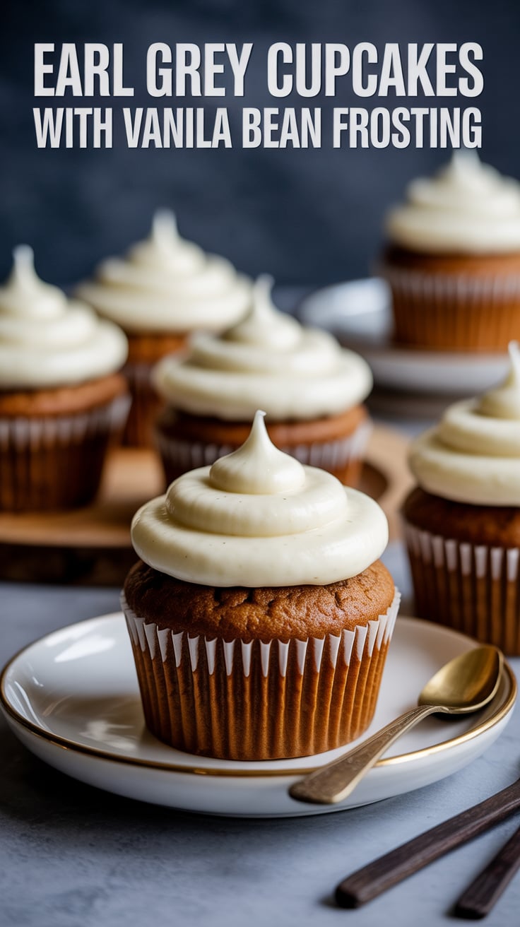 Imagine a perfectly baked cupcake topped with lush vanilla bean frosting that adds a creamy, dreamy finish. The combination of floral tea and rich vanilla creates a symphony of flavors, making these treats perfect for both casual gatherings and special celebrations.