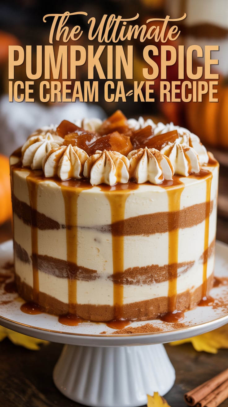 Get inspired to add your own twist by incorporating crunchy toppings or swirling in caramel for an extra layer of indulgence. This guide provides creative ideas to make your Pumpkin Spice Ice Cream Cake uniquely yours, inviting you to explore endless possibilities.