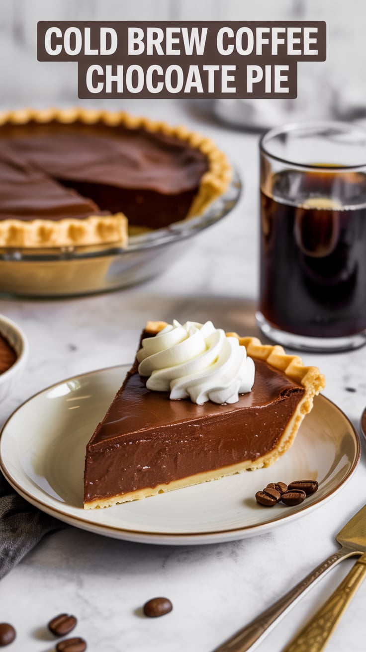 Unlock the rich and velvety flavors of Cold Brew Coffee Chocolate Pie, where decadent chocolate meets the smooth, bold essence of cold brew coffee. This dessert is a dream for coffee lovers, combining two favorites into a deliciously indulgent pie that’s perfect for any occasion.