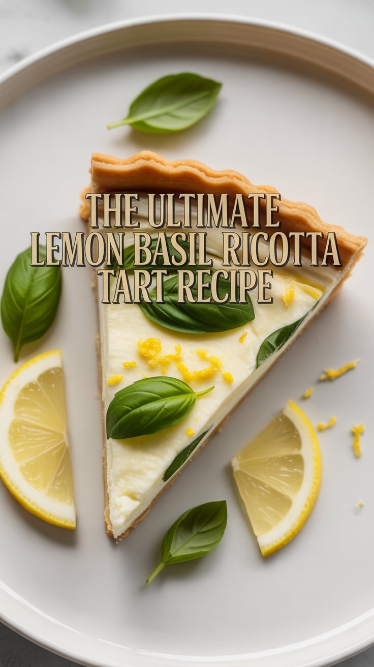 Elevate your taste buds with a refreshing twist on dessert that harmoniously blends zesty lemon and fragrant basil. This Ultimate Lemon Basil Ricotta Tart is a bright and creamy delight, perfect for any gathering or a simple indulgence.