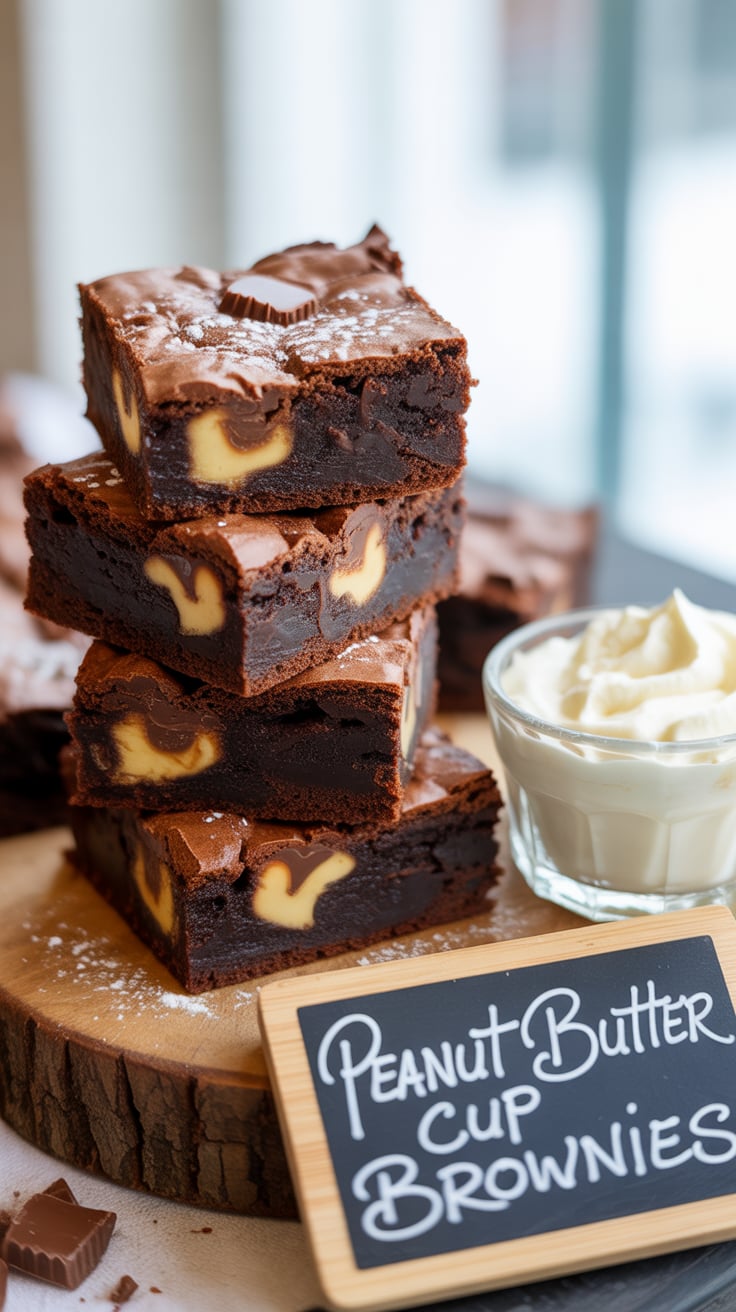 Whether you're baking for a gathering or simply indulging yourself, these peanut butter cup brownies promise to be a hit. Get ready to impress your friends and family with a dessert that combines nostalgia and indulgence in one delicious package!