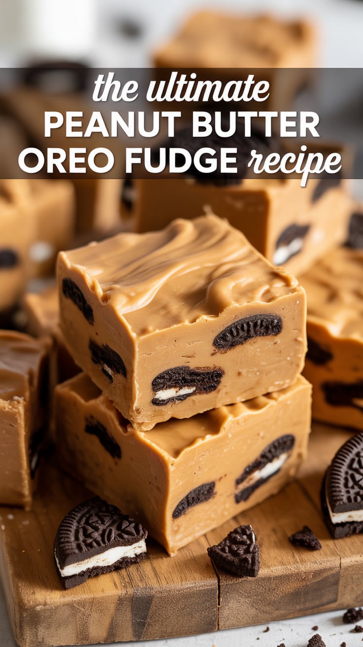 Dive into the ultimate peanut butter Oreo fudge, where rich flavors and creamy textures collide in a deliciously decadent treat. This indulgent dessert combines beloved Oreos with smooth peanut butter, creating a fudge that’s impossible to resist.