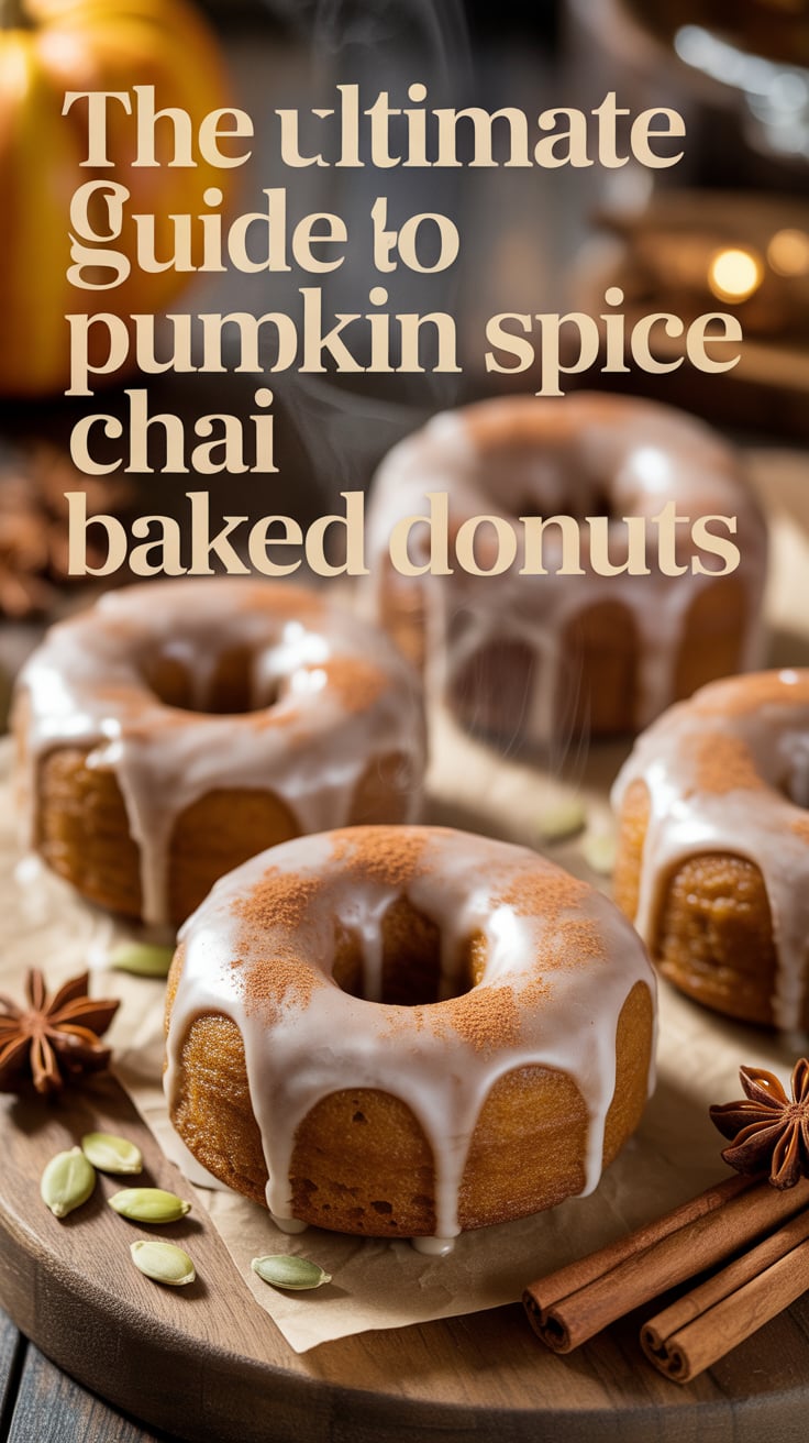 Experience the cozy flavors of fall with these pumpkin spice chai baked donuts that will warm your soul. The aromatic blend of chai spices and pumpkin creates a comforting treat that will have you reaching for seconds.