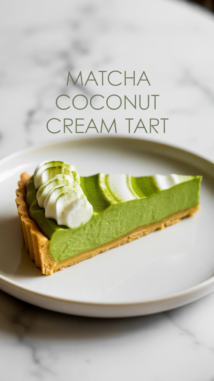 Experience the enchanting fusion of matcha and coconut in a dessert that transports you to a tropical paradise. This Matcha Coconut Cream Tart combines vibrant green hues with creamy textures, making it a feast for both the eyes and the palate.