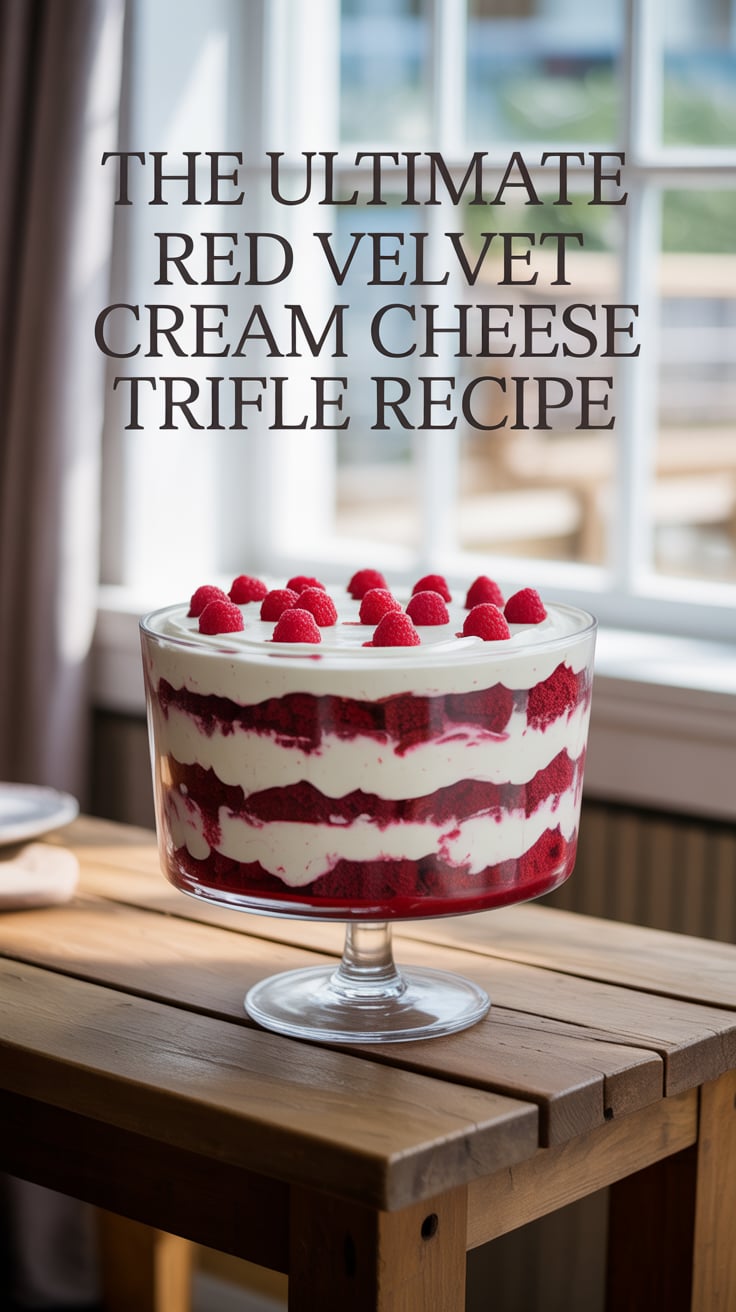 Elevate your dessert game with the Ultimate Red Velvet Cream Cheese Trifle, a stunning combination of rich flavors and luxurious textures. This layered masterpiece brings the beloved red velvet cake to new heights, making it a show-stopping treat for any celebration.