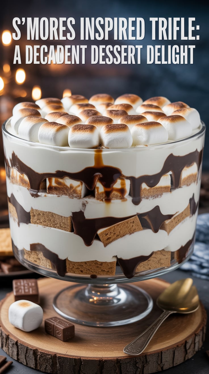 This indulgent trifle combines the classic flavors of s’mores in a visually stunning way, with rich chocolate mousse and light whipped cream artfully layered for a delightfully crunchy and creamy texture. The sweet aroma of toasted marshmallows adds an irresistible charm that will have everyone reaching for seconds.