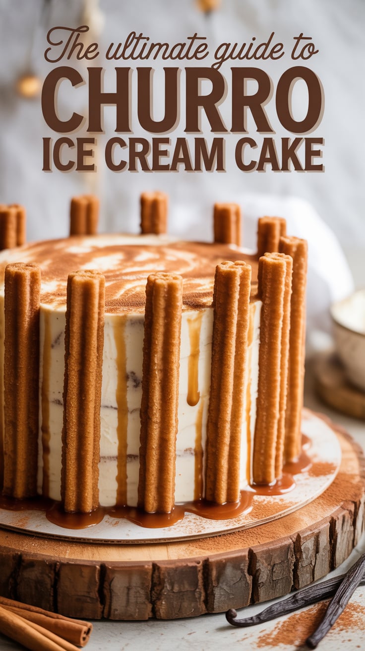 Get inspired with creative variations to customize your cake to perfection. Whether you opt for a drizzle of chocolate sauce or add fresh fruit to enhance the flavor, the possibilities are endless. The Ultimate Churro Ice Cream Cake invites you to let your imagination run wild.