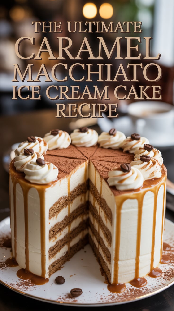 Dive into a world of luscious flavors with the Ultimate Caramel Macchiato Ice Cream Cake, where the rich essence of coffee and creamy sweetness meld together in a stunning dessert. This cake is perfect for coffee lovers, offering a delightful combination of textures and a taste experience that's simply unforgettable.