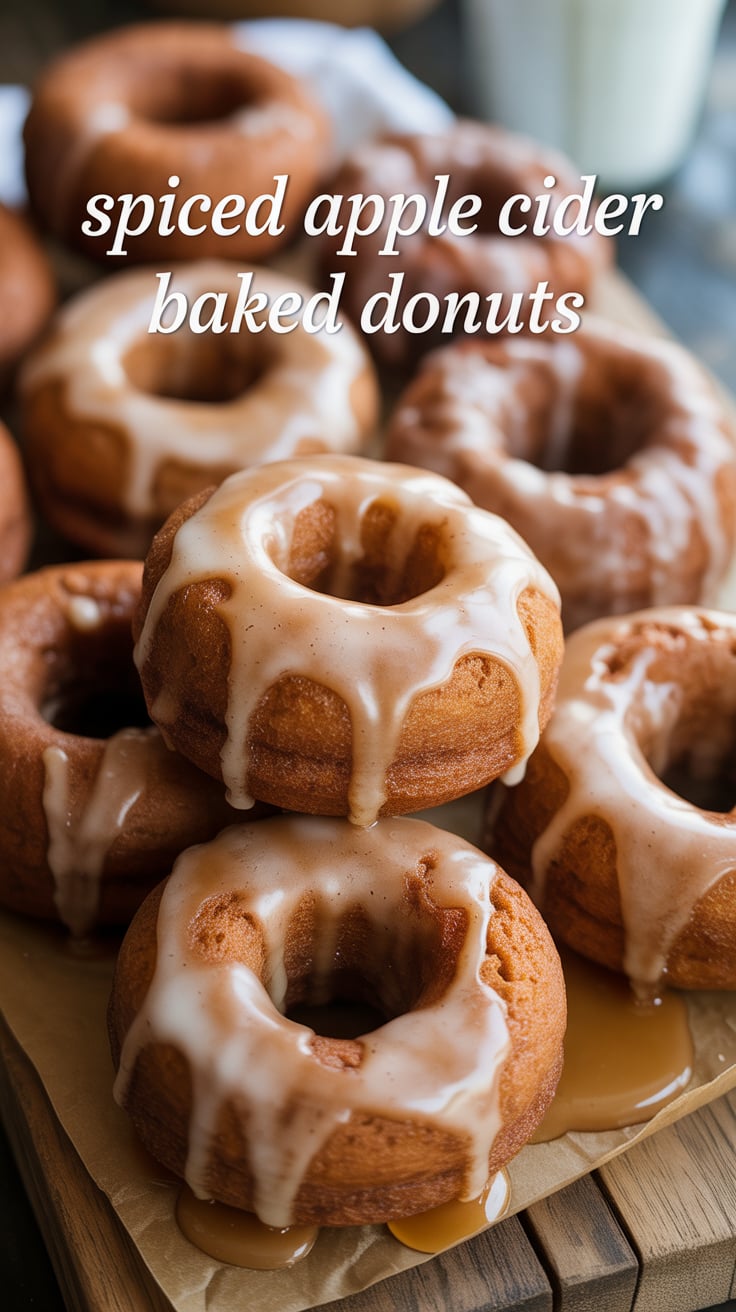Experience the cozy flavors of fall with spiced apple cider baked donuts that bring the magic of autumn right to your kitchen. Infused with warm spices and sweet apple cider, each bite transports you to a crisp morning filled with the scents of cinnamon and nutmeg.