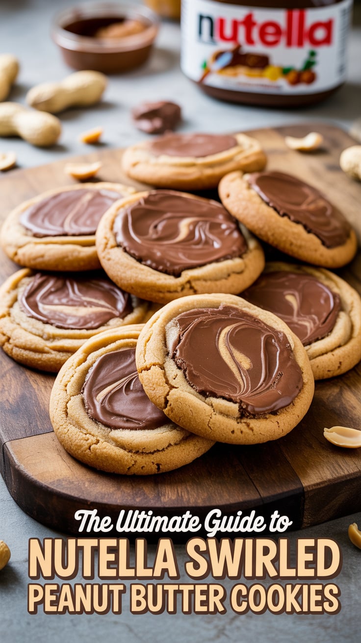 Dive into the world of indulgence with Nutella Swirled Peanut Butter Cookies, where classic flavors unite in a delightful treat. This recipe perfectly marries the richness of peanut butter with the creamy hazelnut chocolate swirl, creating cookies that are simply irresistible.