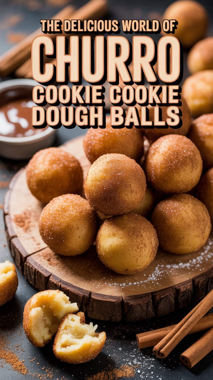 Embark on a culinary adventure with churro cookie dough balls, where the classic flavors of cinnamon and sugar meet the irresistible allure of cookie dough. Each bite delivers a soft, chewy texture that evokes the joy of freshly made churros, making them a perfect treat for any occasion.