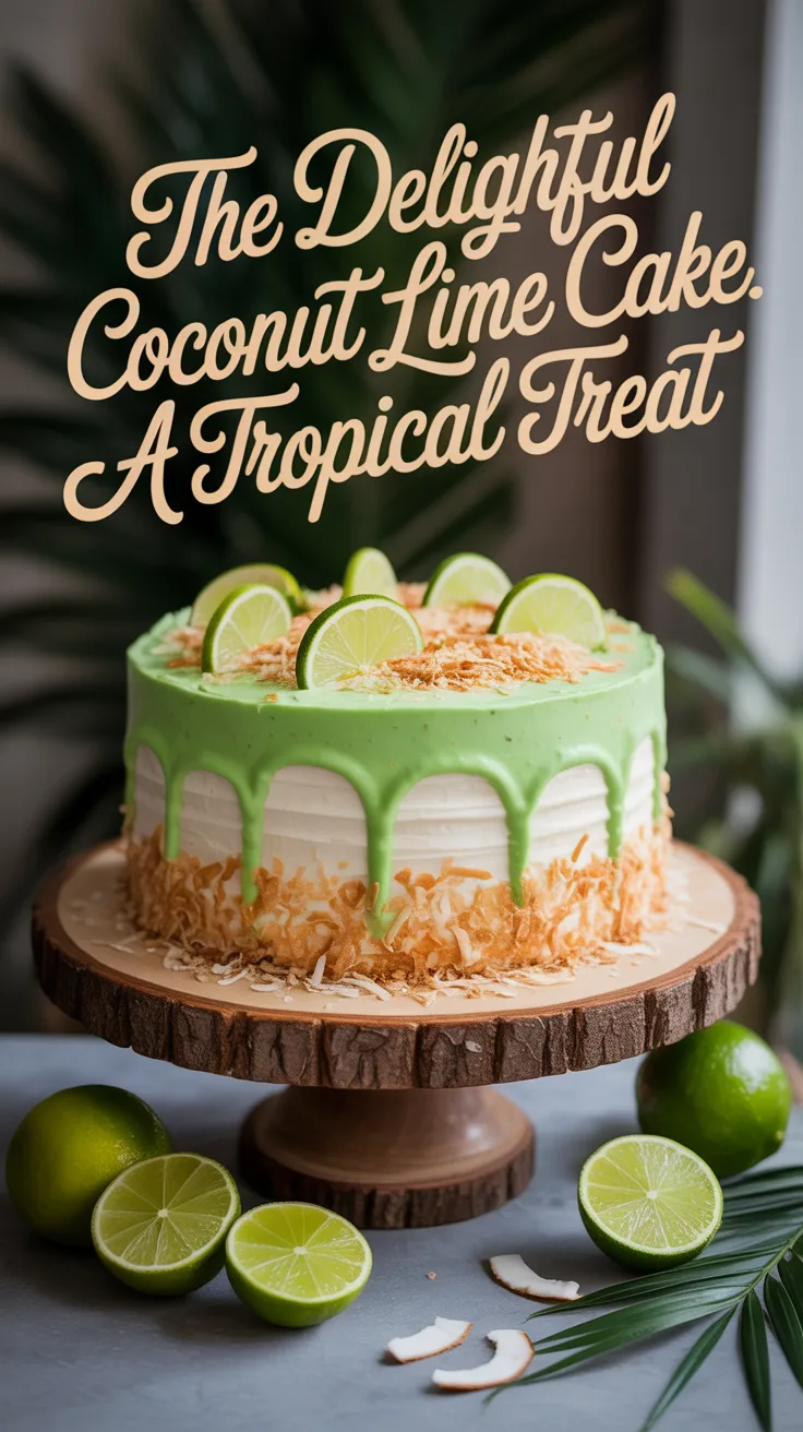 Transport yourself to a tropical paradise with every slice of this delightful coconut lime cake. Bursting with the bright flavors of fresh lime and creamy coconut, this dessert is a refreshing escape that's perfect for any occasion.