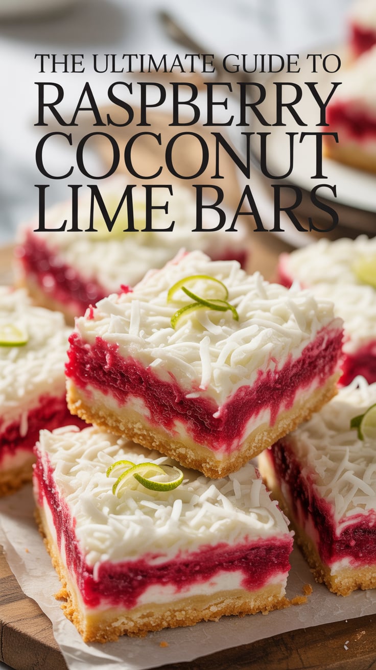 Unlock the secrets to crafting the perfect balance of sweet and tart with this comprehensive guide to Raspberry Coconut Lime Bars. With easy-to-follow instructions, you'll be whipping up these colorful treats in no time.