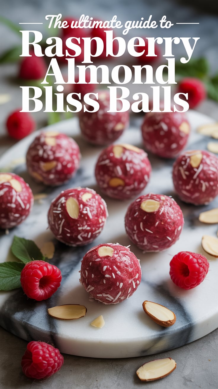 Delight in the vibrant flavors of raspberry almond bliss balls, where tart berries meet the rich, nutty crunch of almonds. These wholesome treats offer a burst of flavor and nutrition, making them the perfect snack for any time of day.