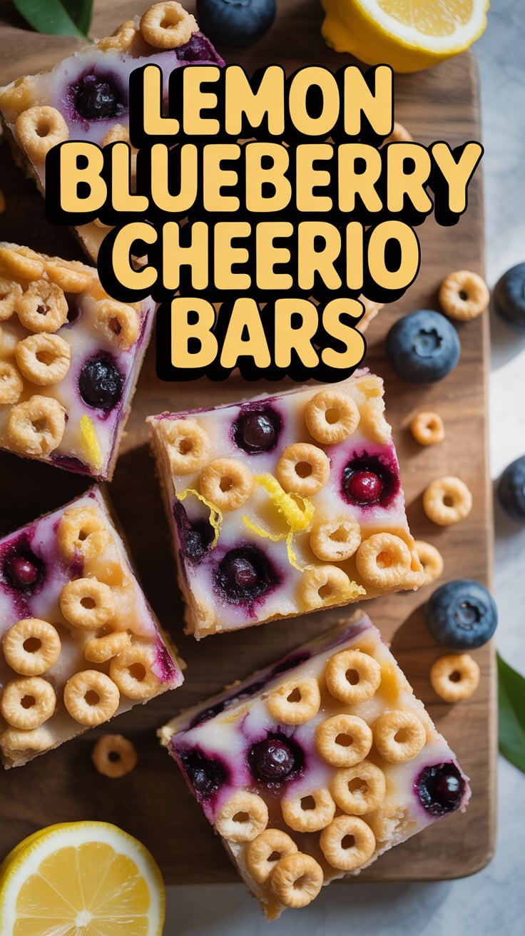 Imagine golden cheerios mingling with vibrant blueberries and a tangy lemon drizzle. These bars are not only a tasty treat but also a nutritious option that’ll keep the kids coming back for more, guilt-free!