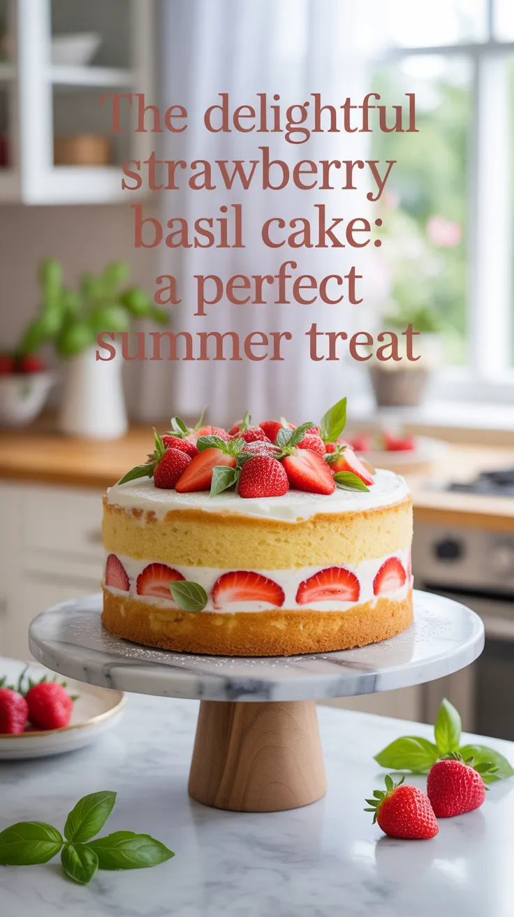 Imagine a light, airy cake bursting with fresh strawberry flavor, complemented by subtle notes of basil. This stunning dessert not only looks beautiful on the table but also offers a vibrant taste that will impress your guests and elevate any summer gathering.