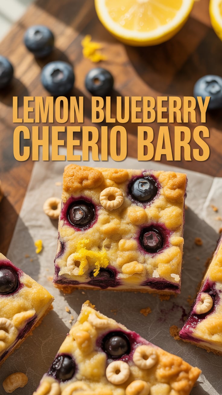 Experience the perfect balance of zesty lemon and sweet blueberries in a delightful no-bake treat that the whole family will love. These Lemon Blueberry Cheerio Bars are quick to make and even quicker to disappear!