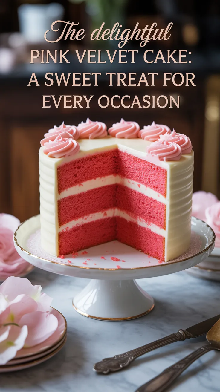 Experience the joy of baking with a cake that’s as delightful to look at as it is to eat. The vibrant pink hue of this velvet cake, combined with its moist texture and creamy frosting, makes it the perfect centerpiece for any celebration, big or small.