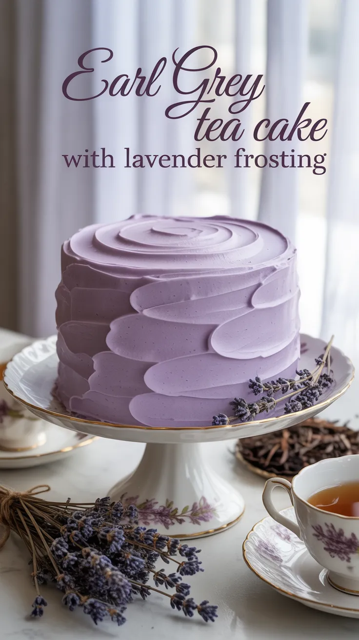 The combination of Earl Grey’s distinct bergamot essence with the soothing notes of lavender creates a symphony of taste that’s both unique and sophisticated. Perfectly suited for afternoon tea or a special celebration, this cake is sure to captivate everyone at the table.