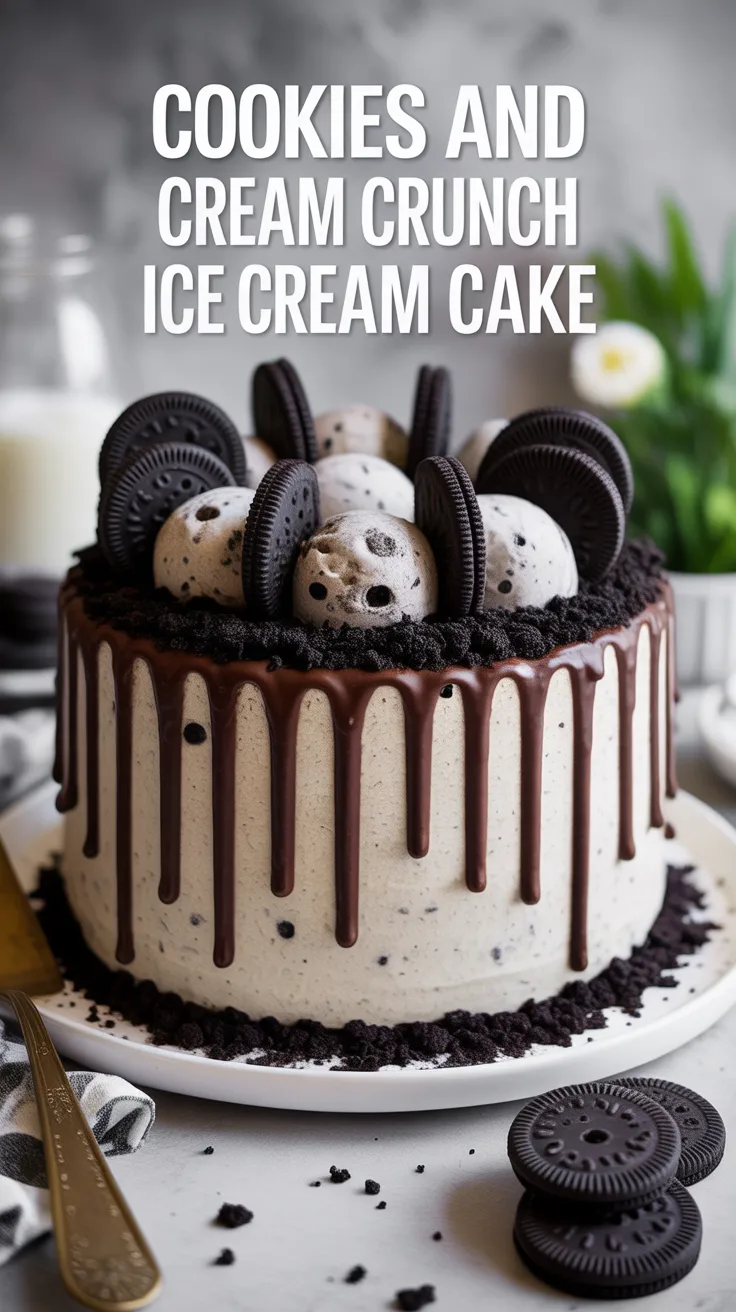 Imagine the moment you slice into this cake, revealing the deliciously swirled layers of ice cream and cookie goodness. As you take your first bite, the contrasting textures of the crunchy crust and velvety filling will leave you craving more.
