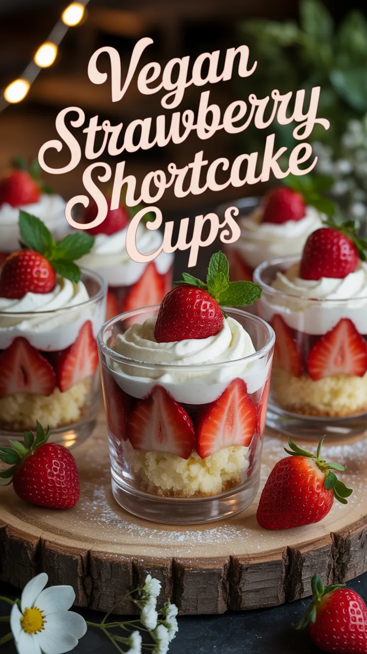 Explore endless variations by incorporating your favorite fruits or adding unique toppings. Whether you choose to sprinkle in some mint or a drizzle of chocolate, these Vegan Strawberry Shortcake Cups are versatile enough to make every batch uniquely yours.