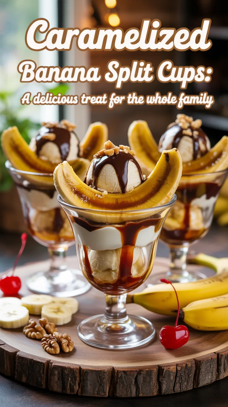 Explore the wonderful balance of flavors and textures in this treat, where caramelized bananas meet cool, creamy ice cream. With every bite, this dessert promises to satisfy your sweet cravings and invite everyone to dig in.