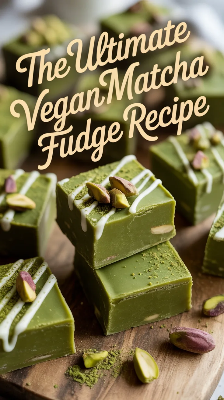 Whether you’re looking to impress at your next gathering or simply want to treat yourself, this vegan matcha fudge is a standout choice. Dive into the delightful world of plant-based sweets that cater to every palate!